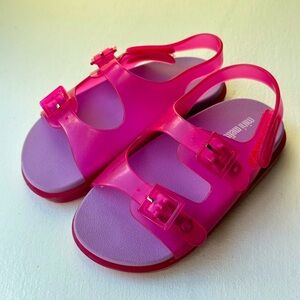 Mini Melissa Wide Sandals in Pink/Lilac Toddler size 8 NWT